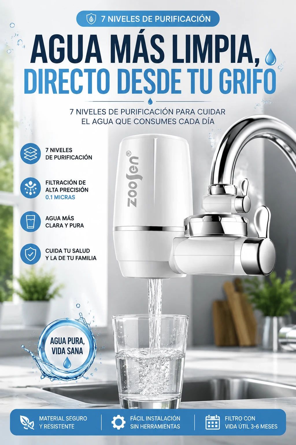 Filtro Purificador De Agua Domestico