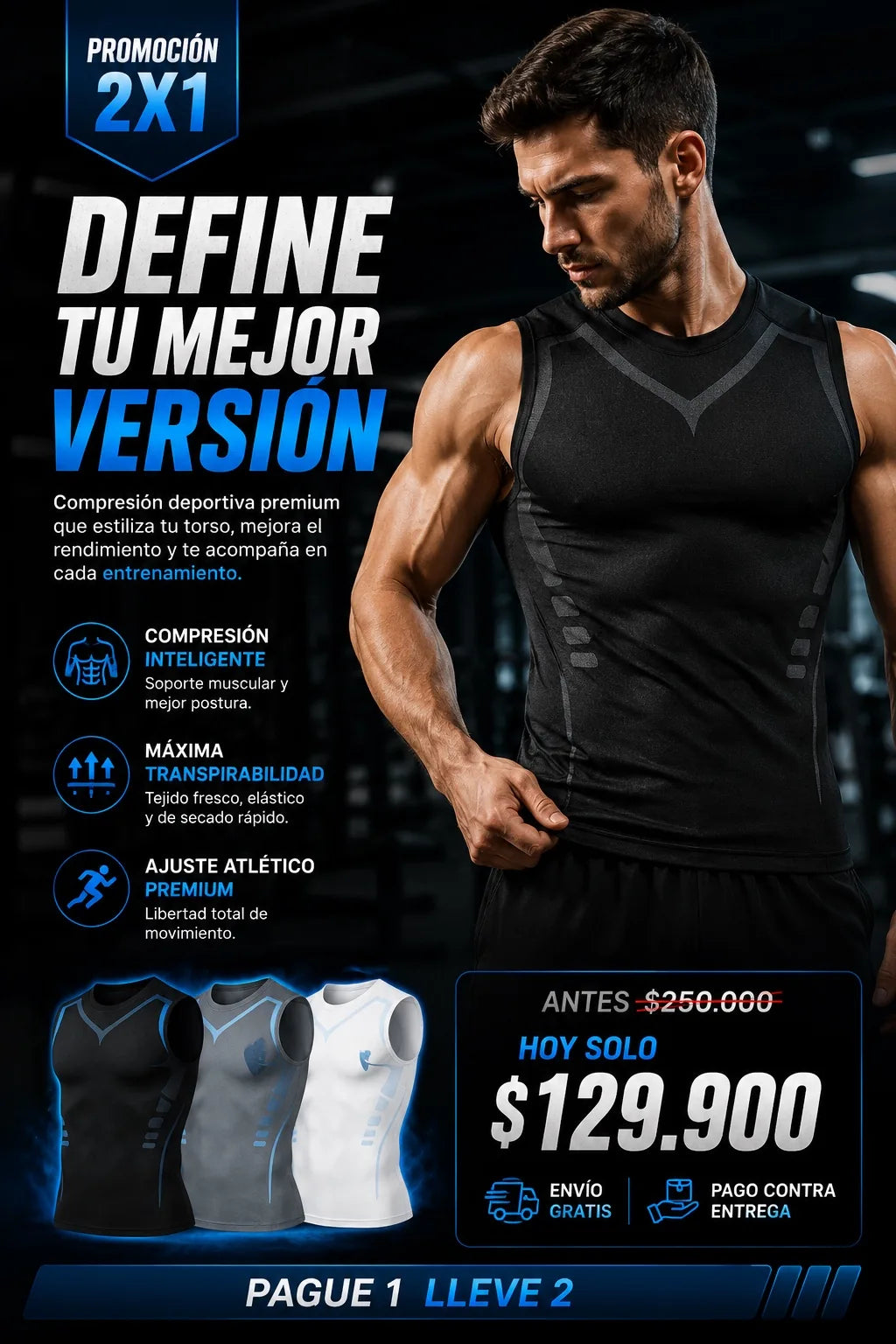 Pack por 2 Camisilla Ionfit Pro Drop